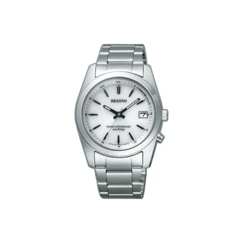 CITIZEN Regulator Солнечный Кварцевый Механизм Нержавеющая Сталь Ремешок Часы 36,2 мм Мужские Часы Белый Циферблат