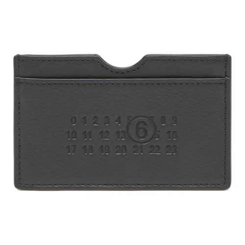 MM6 Maison Margiela совместный бренд Телячья кожа Держатель для карт Стандартный Женский Черный