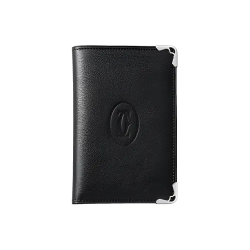Cartier Коровья кожа Картхолдер Женские Черный