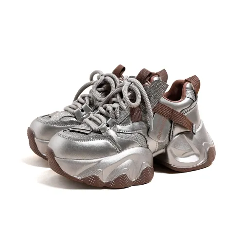 Ouumeis визуально увеличивает рост Низкий топ Толстая подошва Кроссовки Женские