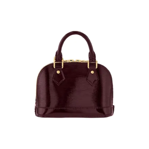 LOUIS VUITTON NANO ALMA Epi Коровья крупнозернистая текстура Сумка-купе Сумка через плечо Сумка для женщин Бордо Красный