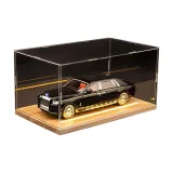 [Твердая древесина, свет, коробка для показа] 1/18 Rolls-Royce Phantom, полностью черный