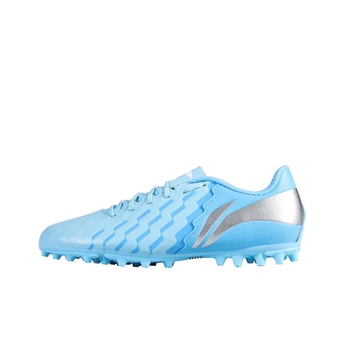 LINING YOUNG Противоскользящий амортизирующий устойчивый к истиранию дышащий низкий верх футбольные бутсы Синьцзян синий детский