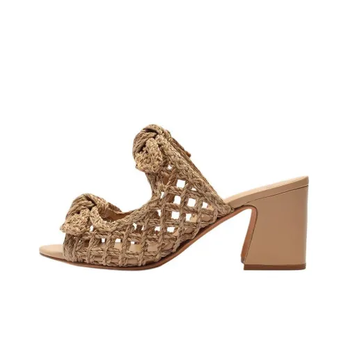 Alexandre Birman Слипоны 6 см Женские Бежевые