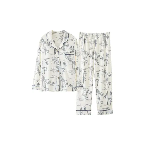 Pretty Lady Пижамный комплект Женские Бамбук Чернила С принтом