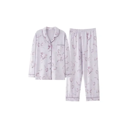 Pretty Lady Пижамный комплект женский серый фиолетовый