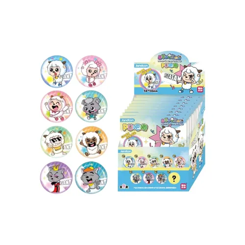 Simplicity And Cultural Creation Joy Sheep And GREY Wolf PU (полиуретан) Badge Collector's Level Аниме мерч Значки