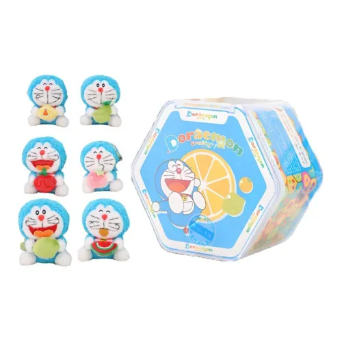 BEIKU x Дораэмон Плюшевая кукла Фрукты Слепые коробки Одиночная Слепая коробка Полная коробка 6 шт