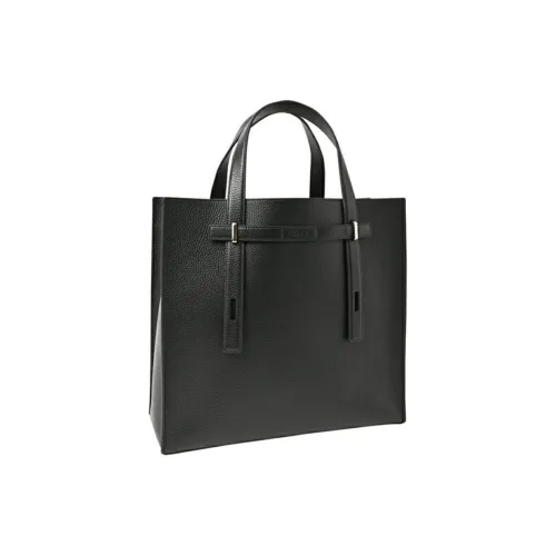 Furla GRAIN LEATHER Тоут Сумка Сумка для покупок Сумка среднего размера Мужская Черная