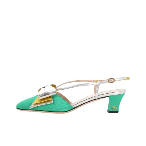 Valentino BOWOW Грубый каблук Высокие каблуки 4,5 см Женские Зеленый