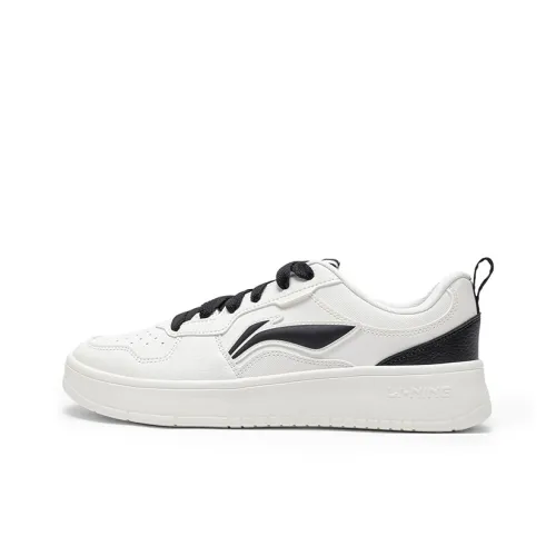 LINING Early Cloud Устойчивый к истиранию Легкий And Дышащий Низкие Кроссовки для скейтбординга Мужские Бежево-белый Черный