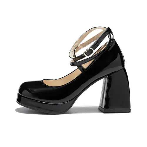 Medd Грубый каблук Туфли Мэри Джейн Женские