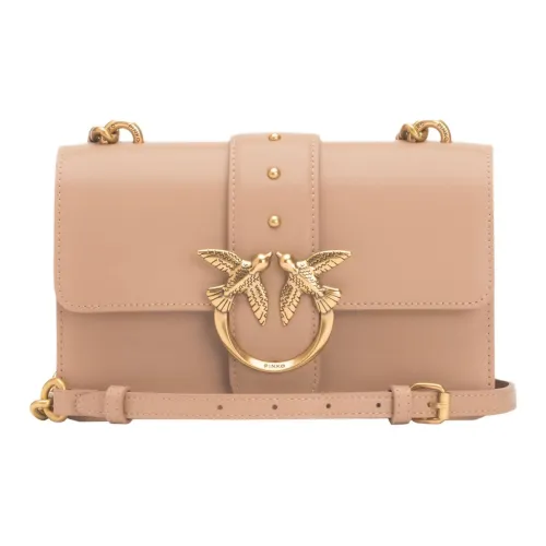 PINKO Love Series Сумка через плечо из коровьей кожи мини-сумка женская розовая