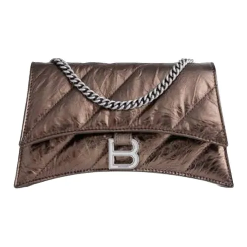 Balenciaga Телячья кожа Сумка Hourglass Сумка через плечо Мини Женская Бронза