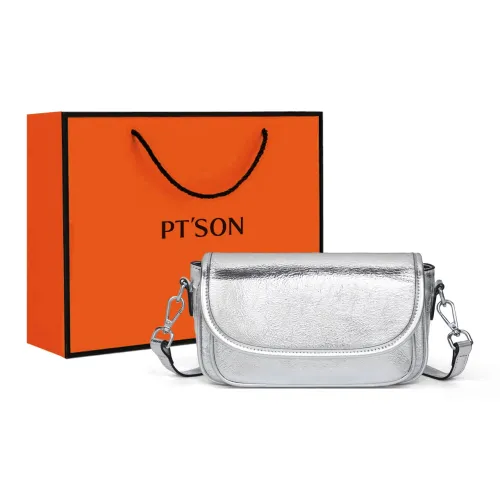 PT'SON Коровья кожа Подушка Сумка Подмышечная Сумка на плечо Стандартная Women's Silver