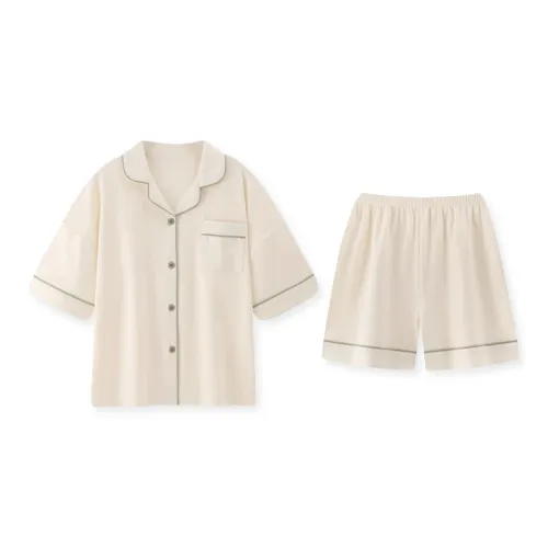 WANANNI Пижамный комплект женский зеленый Edge абрикос