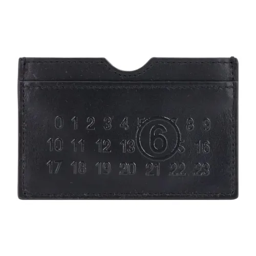 MM6 MAISON MARGIELA Кожаный держатель для карт и кошелек женский черный