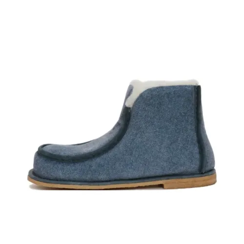 JW Anderson Ankle Boots Женские Снежные Ботинки Синие