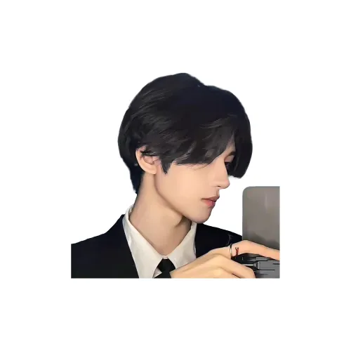 UMIFFA Мужская Короткая Прямая Перука Корейского Стиля Микро Пудра COVER Естественный And Real Полная Перука