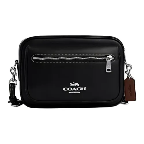 COACH Elias Коровья кожа Сумка через плечо Средний Мужской Черный