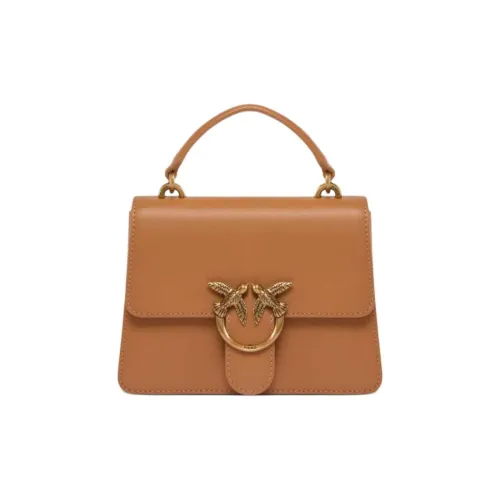 PINKO Love Bag Коровья кожа Одно плечо Сумка Мини Женская Коричневая