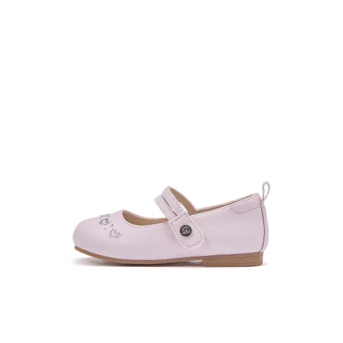 DAVE BELLA Противоскользящая устойчивая к истиранию детская кожаная обувь жемчужно-розовая для детей 3-7 лет