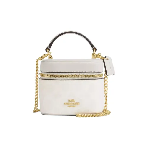 COACH AVA Ткань с покрытием кожа одно плечо мини женская белая