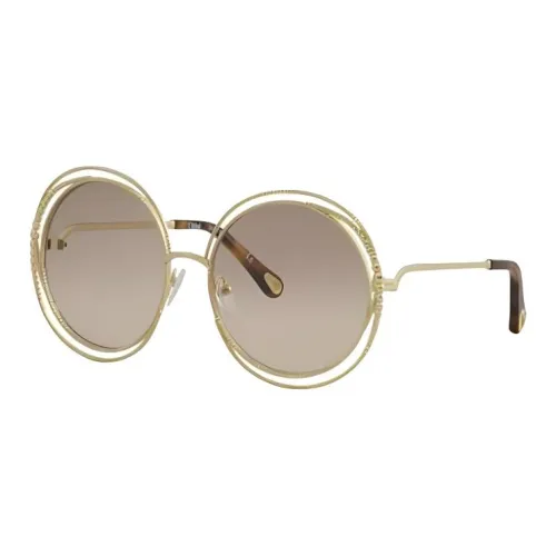 Chloe Металл Круглые Солнцезащитные очки Женские Розовые