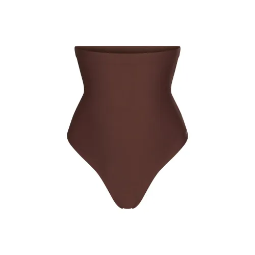 SKIMS SS25 Центральная часть Ядерный Sculpt HIGH WAISTED Стринг Нижнее белье Женские 1 шт Какао Какао