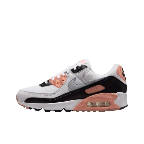 Nike Air Max 90 Low Топ Беговые кроссовки Женские Белый Черный Оранжевый
