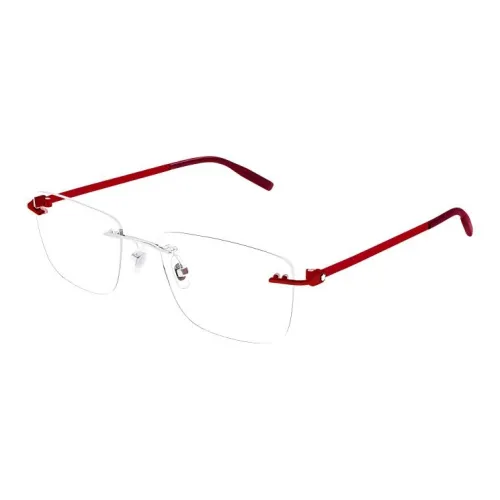 MONTBLANC Металл Прямоугольные Оправы для очков Мужские Красные