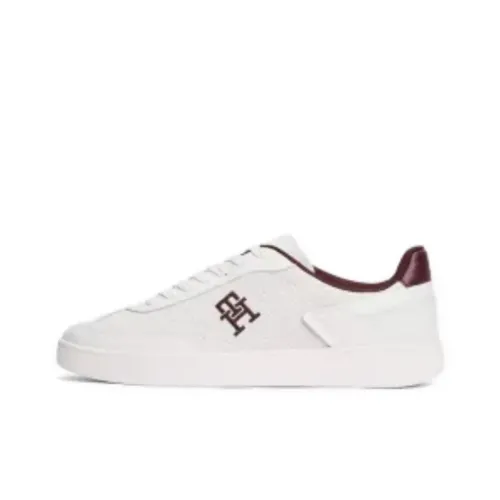 Tommy Hilfiger TH Monogram Скейтборд Кроссовки Низкие Бежево-Красные Женские