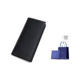 [Премиум-бокс] Черная натуральная кожа, длинный [Искренний подарочный набор для папы или мужа + сумка для покупок]