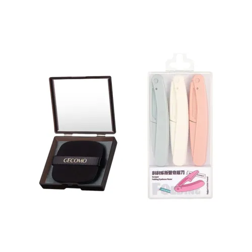 GECOMO Складной нож для бровей + Комбо масло-удаляющая бумага набор ножей для бровей из 3 шт масло-удаляющая бумага с подарком зеркальце
