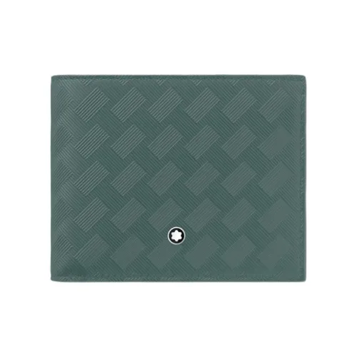 MONTBLANC Зернистая кожа коровы Кошелек Мужской Orostachys Зеленый