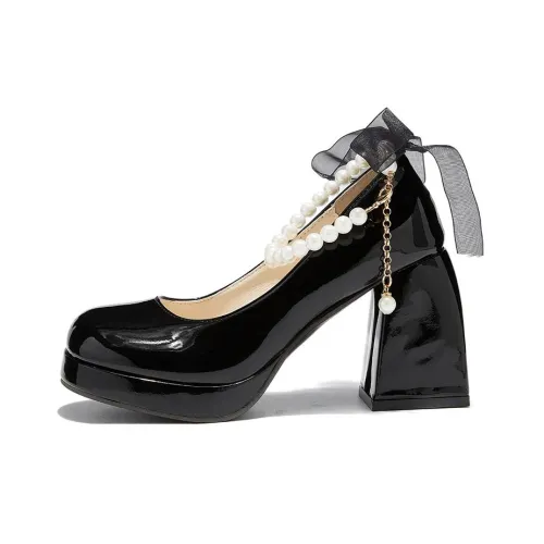 Medd Грубый каблук Туфли Мэри Джейн Женские