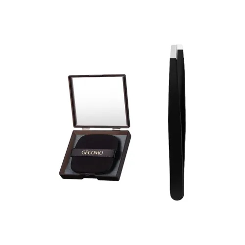 GECOMO Нержавеющие стальные пинцет для бровей + абсорбирующая бумага для удаления масла Комбо включает розовое зеркальце косметический инструмент