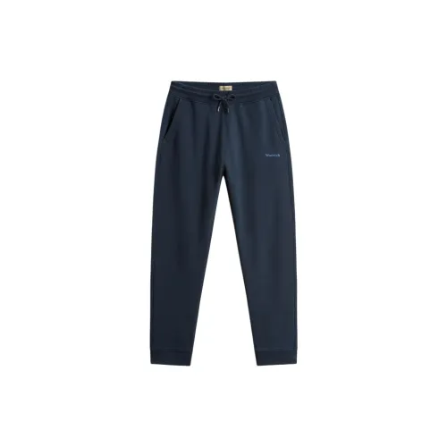 WOOLRICH SS25 Вязаные спортивные брюки мужские мелтон синие