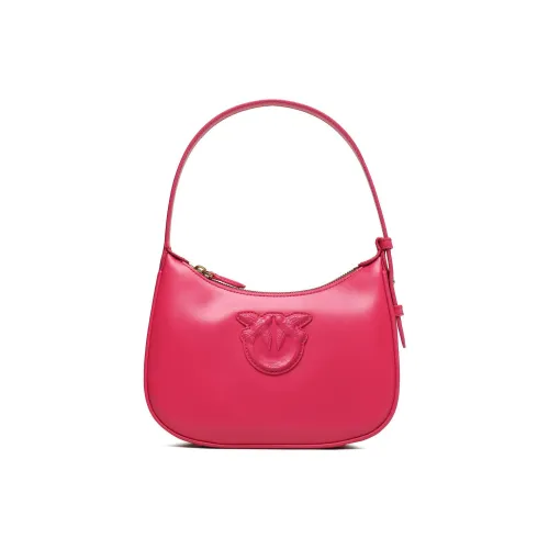 PINKO SIMPLY Сумка из коровьей кожи в форме полумесяца мини-сумка на одно плечо женская розовая