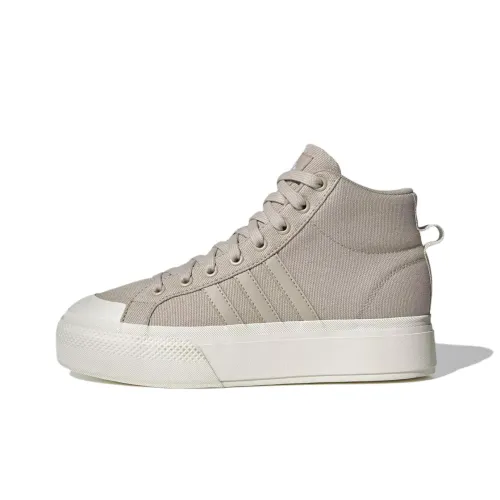 Adidas Bravada 2,0 Slip-Resistant Abrasion-Resistant MID Топ Скейтборд Кроссовки Женские Бежевые