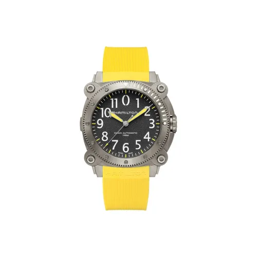 HAMILTON Автоматический Механический Механизм Мужские Часы Khaki Navy Collection 46 мм Черные