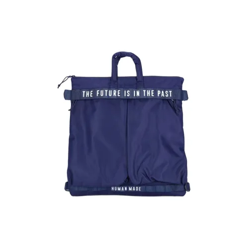 Human Made Нейлон Одно Плечо Сумка Стандартная Унисекс Морской Синий