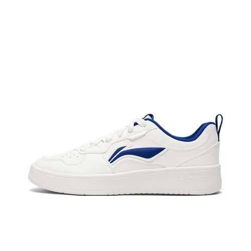 LINING Early Cloud Устойчивые к истиранию Легкие Увеличивающие Высоту Низкие Кроссовки для Скейтбординга Мужские Молочно-белые и Синие