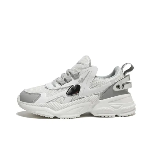 Binary Амортизация Увеличение Высоты Снижение Сопротивление Свойства Низкий Топ Толстая Подошва Женские Белый Серый