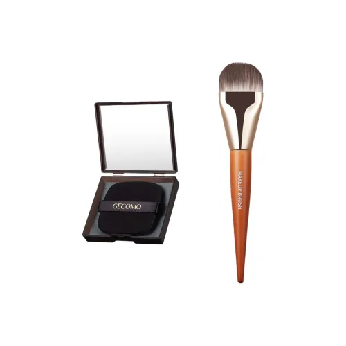 GECOMO Tongue Shaped Foundation Щетка + Масло-абсорбирующая бумага Комбинация С подарками Зеркальце Розовый Инструмент для макияжа