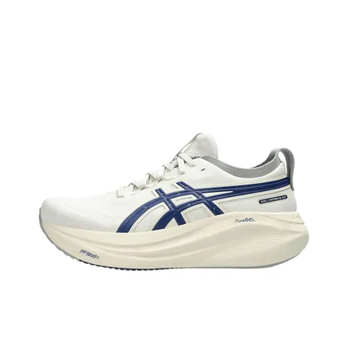 Asics Gel Nimbus 27 Беговые кроссовки Низкий топ Белый Синий Женские