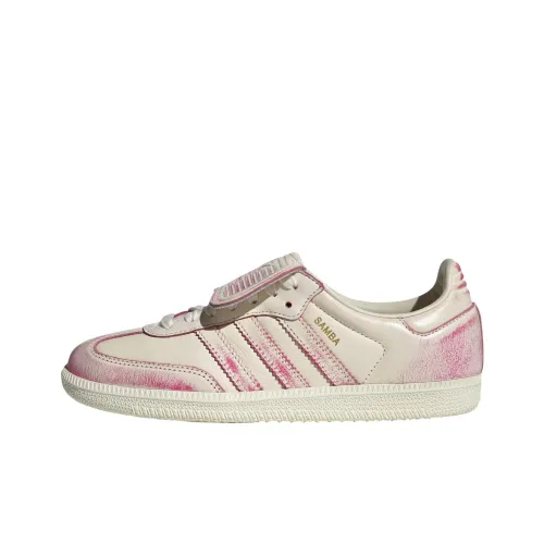 Adidas Originals Samba Устойчивые к истиранию низкие скейтборд-кроссовки Женские Белые Розовые