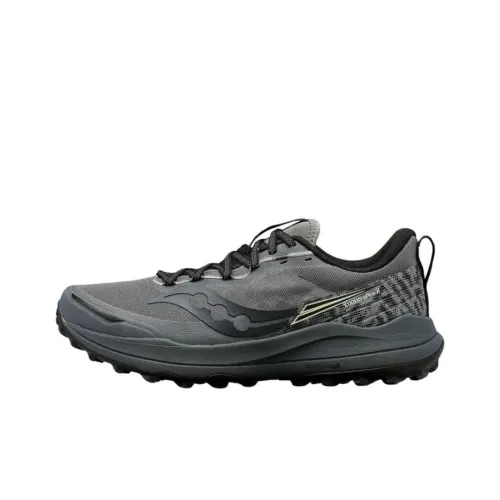 Saucony Xodus Ultra 2 Slip-Resistant Abrasion-Resistant Low-Top Беговые кроссовки Мужские Серый Черный