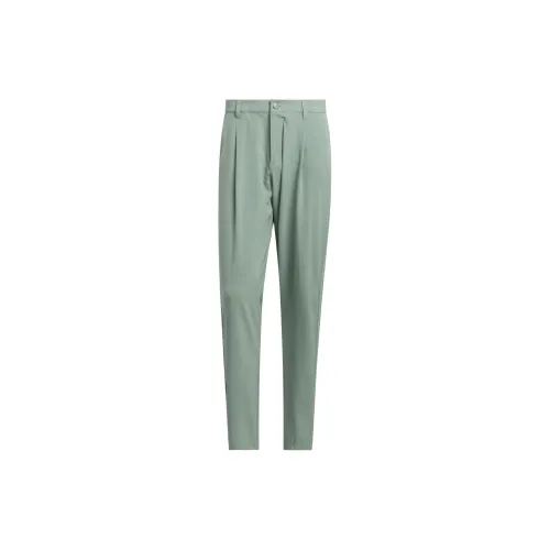 Adidas Вязаные Тренировочные Штаны Мужские Серебристо-Зеленые