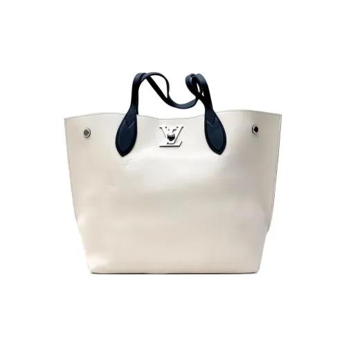 LOUIS VUITTON Кожа Тоут Сумка Сумка для покупок Сумка Женская Белая